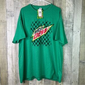 Fruit of the Loom 2XL Green Short Sleeve Crewneck Mountain Dew T-Shirt